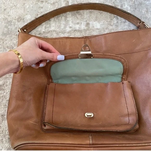 Banana Republic Tan Leather Handbag - Picture 9 of 10